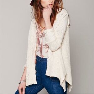 Free People Shark Bite Hem Cardigan